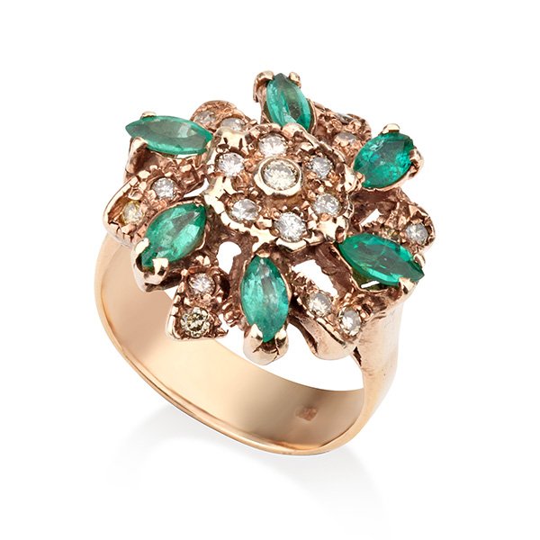 Marquise flower ring