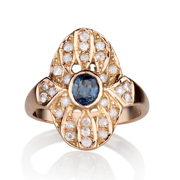 Sapphire ring Rose Gold - Image 2