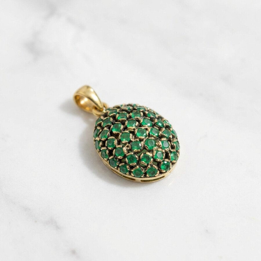 Round Emerald Pendant