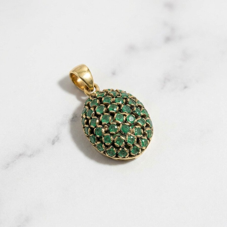 Round Emerald Pendant - Image 2