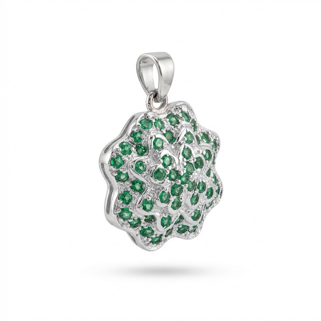 Emerald inlay pendant - Image 2