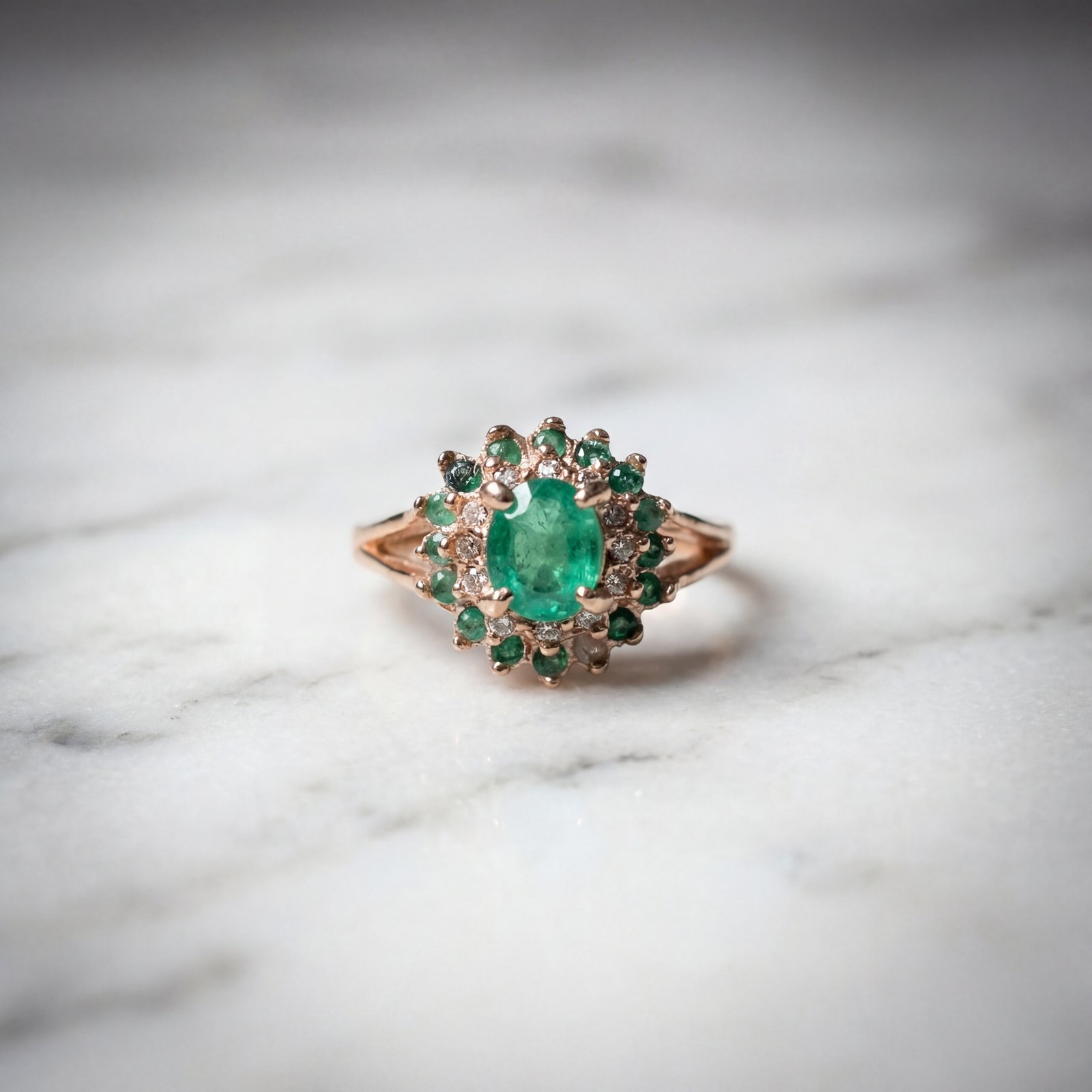 Emerald & Diamond Ring - Image 2