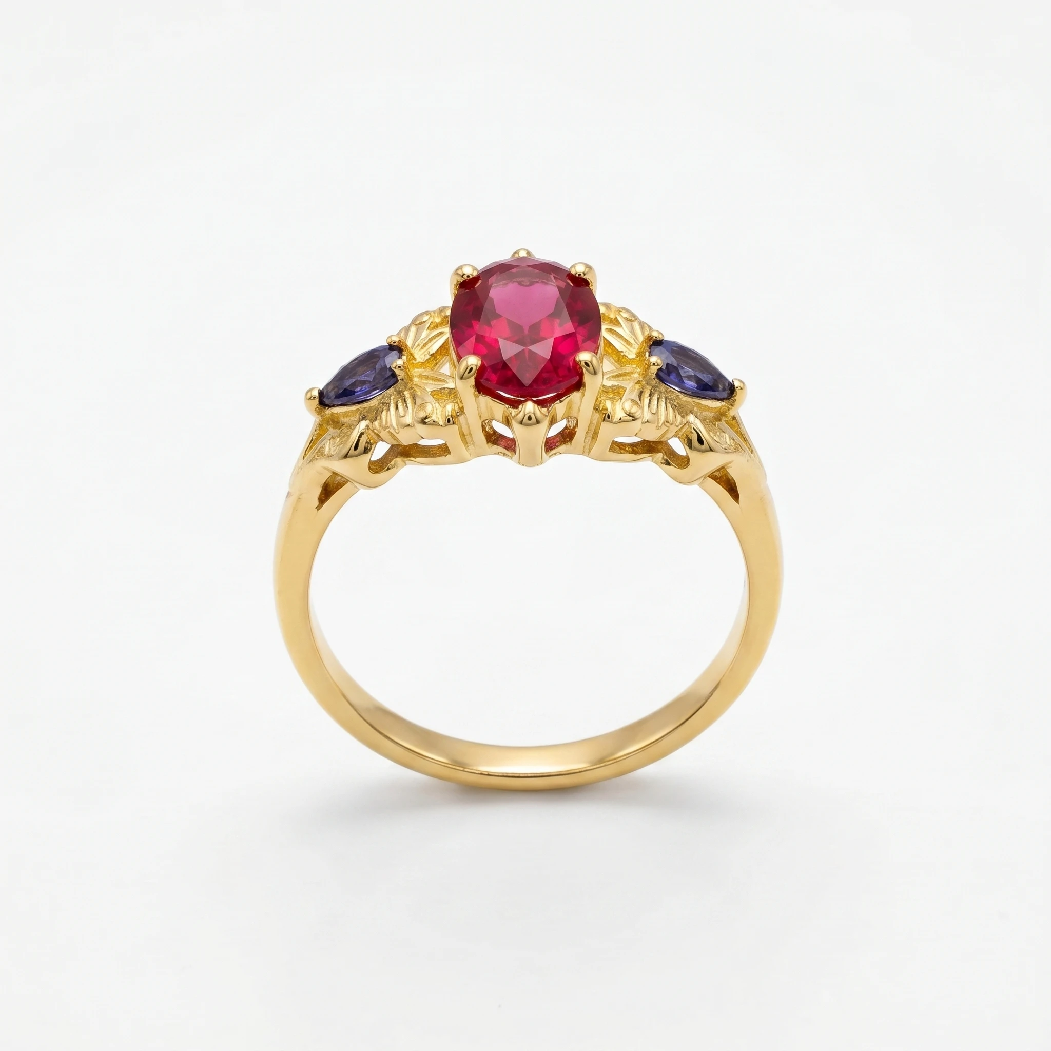 Handcrafted Ruby & Sapphire Vintage - Image 2